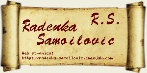 Radenka Samoilović vizit kartica